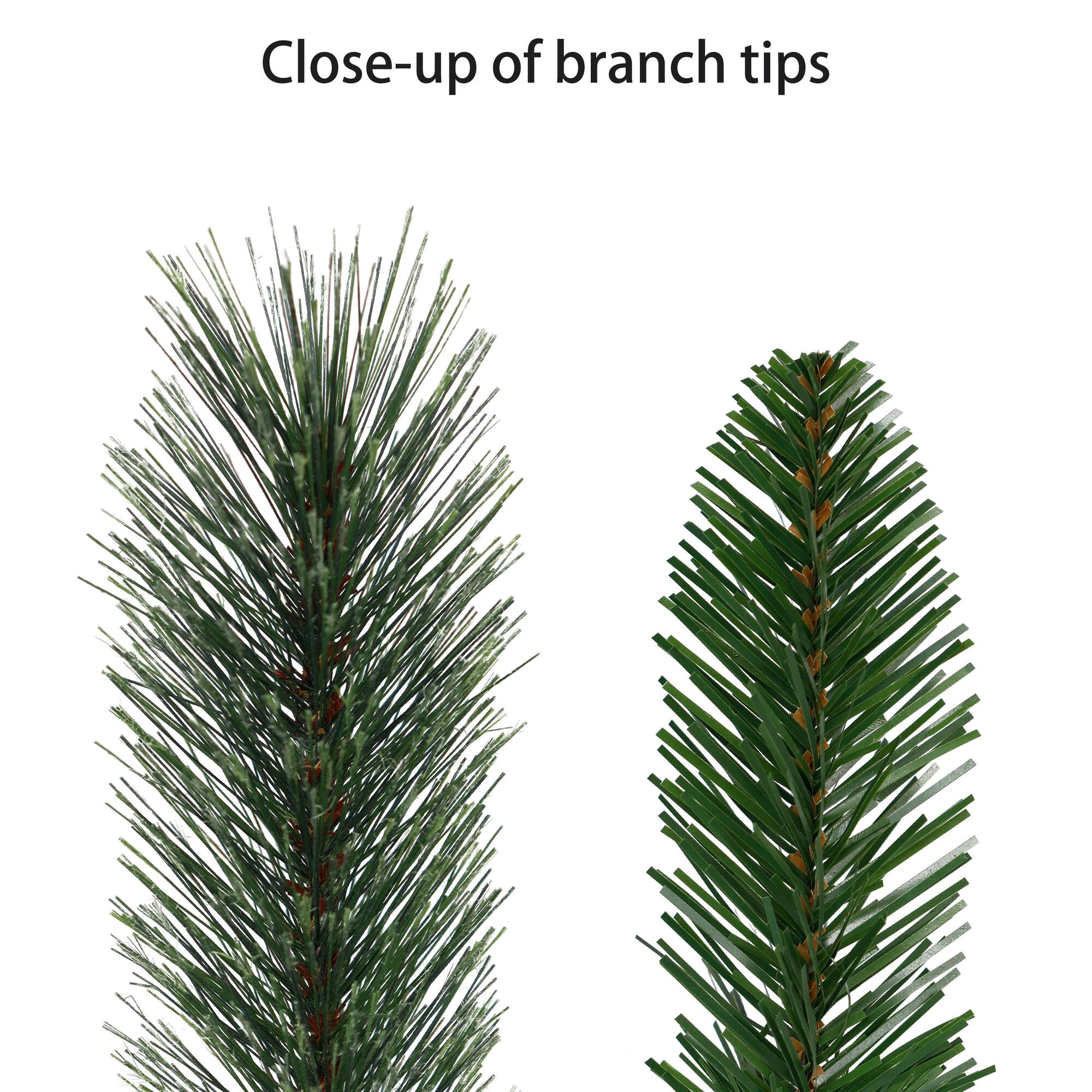 2 Pack 3.5ft. Pre-Lit Faux Cashmere Artificial Potted Christmas Tree, Warm White LED Lights